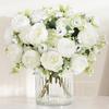 1/2Pcs Rose Artificial Flowers Bouquet Silk Fake Flower for Home Table Center Decor Wedding Brides Decoration Vase Accessories