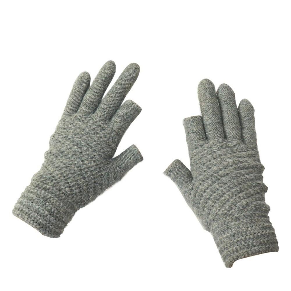 Elastic Touch Screen Gloves Windproof Cycling Gloves New Winter Knitted Gloves  Outdoor