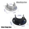 2PCS 304 Stainless Steel Closet Rod Bracket 25/32mm Flange Seat,Wardrobe Hanger Rod Base Curtain Rod Holder Pole Sockets Support