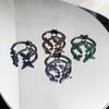 Color Series Butterfly Zir*****Pen Ring, High-End Exquisite Sweet And Cool Spice Girl Ring Accessories