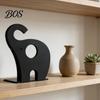 Decorative Bookend Creative Elephant Bookends, Metal Book Holder for Kids Students, Heavy Document Duty Non-Slip Desktop File Organizer Home