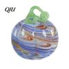 Unique Glass Art Pendant Hand Blown Pumpkin Figurine, Creative Adornment for Desktop Decoration, Fall Rainbow Light Refraction Decor