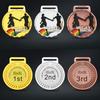 Marathon Gold Winner Award Medals With Neck Ribbon 3D Running Runner 1St 2Nd Trophy Various Sport Souvenir Prize Gift Customized