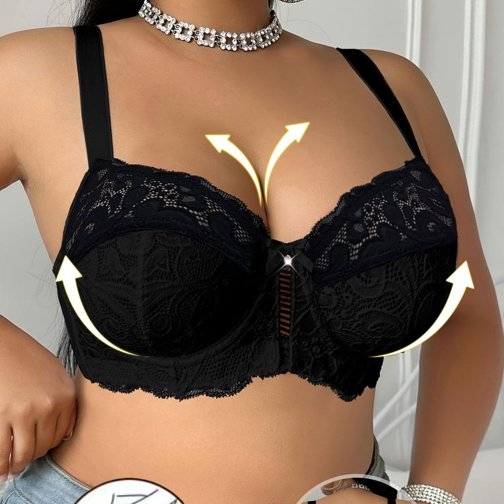 Ultra-thin Sexy Lace Mesh Without Chest Pads Comfortable and Breathable Underwear Gathered Upper Support Underwire Bra