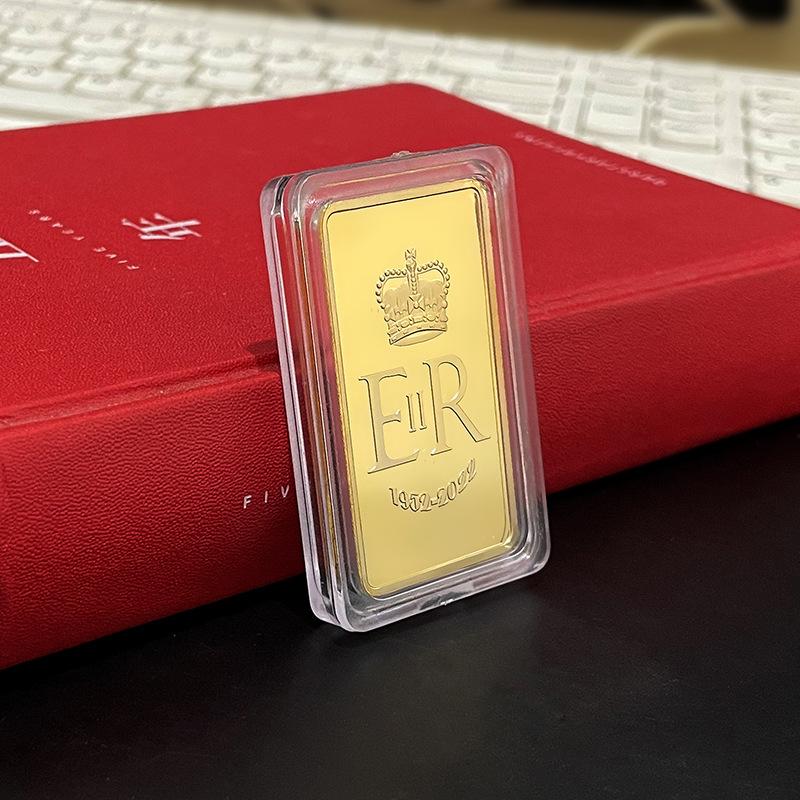 Queen Elizabeth, Platinum Year, Anniversary, Commemorative Block, Diamond Year, Commemorative Medal, Gold and Silver Gifts, Collection
