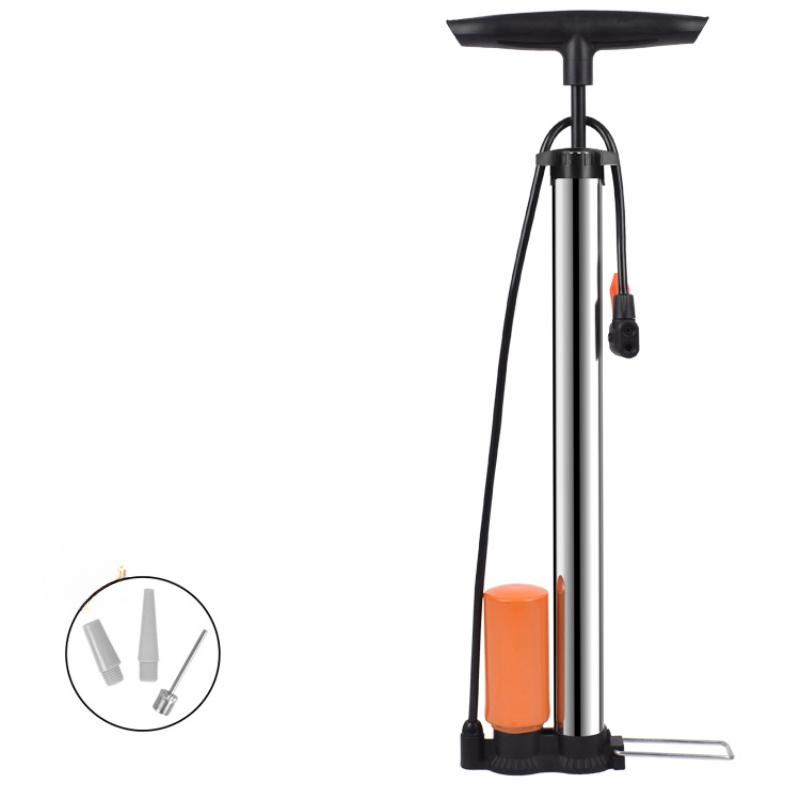 Bicycle Pump Portable, Ball Pump Inflator Bicycle Floor Pump With High Pressure Buffer The Easiest To Use Bicycle Pump Valve