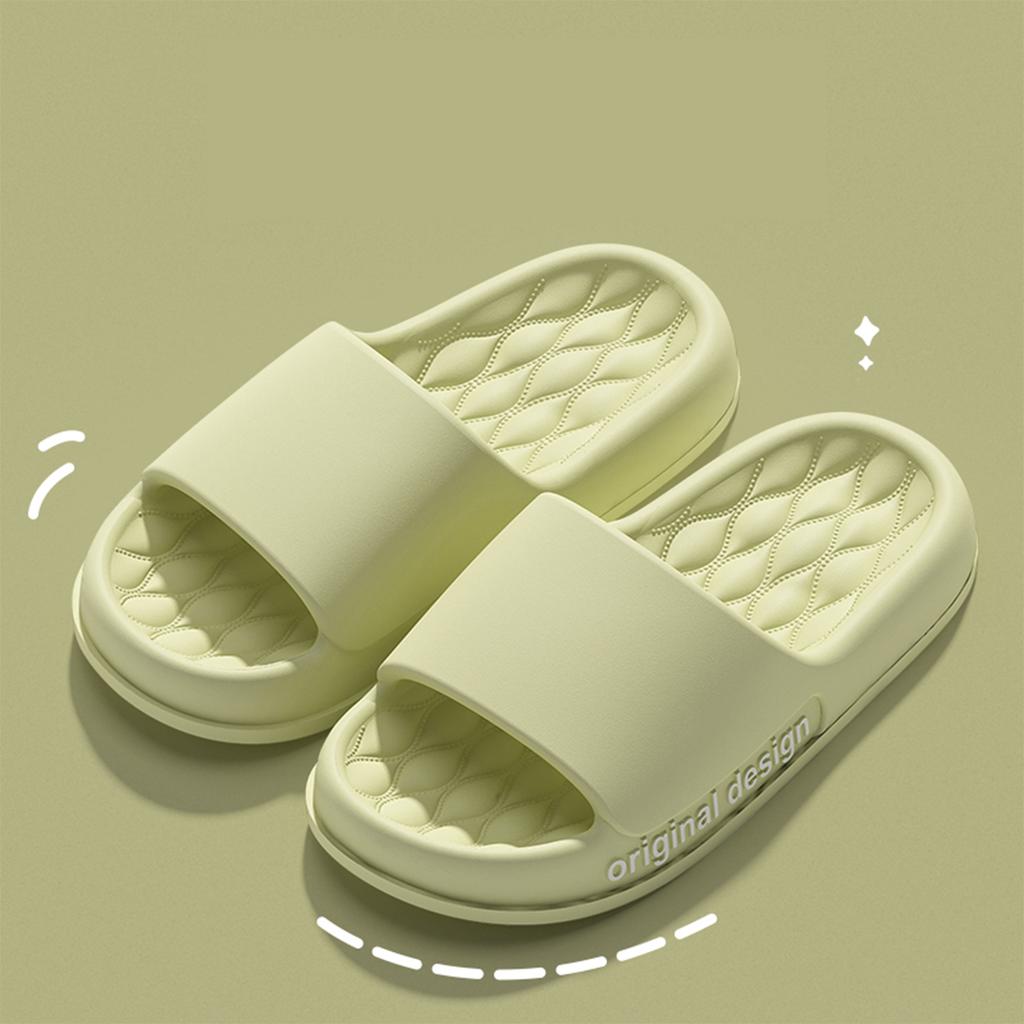Summer Women Home Slippers Thick Bottom Beach Indoor Slides Cloud Comfortable Non-slip Slippers Breathable Lightweight Men Bathroom Slippers