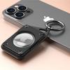 For Apple AirTag IP68 Waterproof Case Carbon Fiber TPU+PC Cover with Protective Film and Ring Buckle