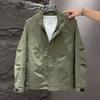 Trendy Brand Stand-Up Collar Jacket Men'S Spring And Summer Ruffian Handsome Jacket Men'S Trendy Brand Autumn Clothing Casual Top Tooling Casual Men