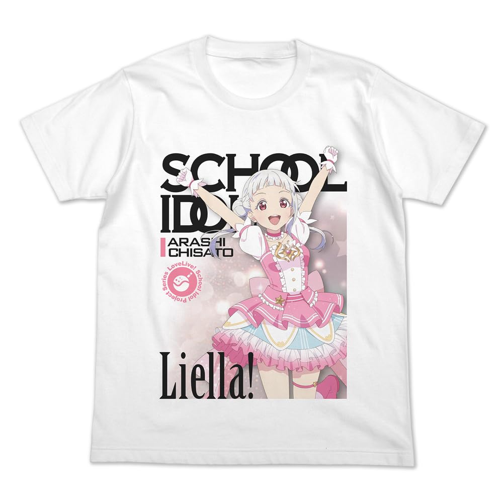 Nijigen Cospa Love Arashi Chisato Full Color Official Card Game WHITE M Size [Official] Live! Superstar!! T-Shirt Ver.