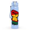 1PC Raised Fist Art Pattern 750ml Color Plastic Sports Water Bottle Leakproof Flip Straw Lid Suitable for Sports Office Home Use