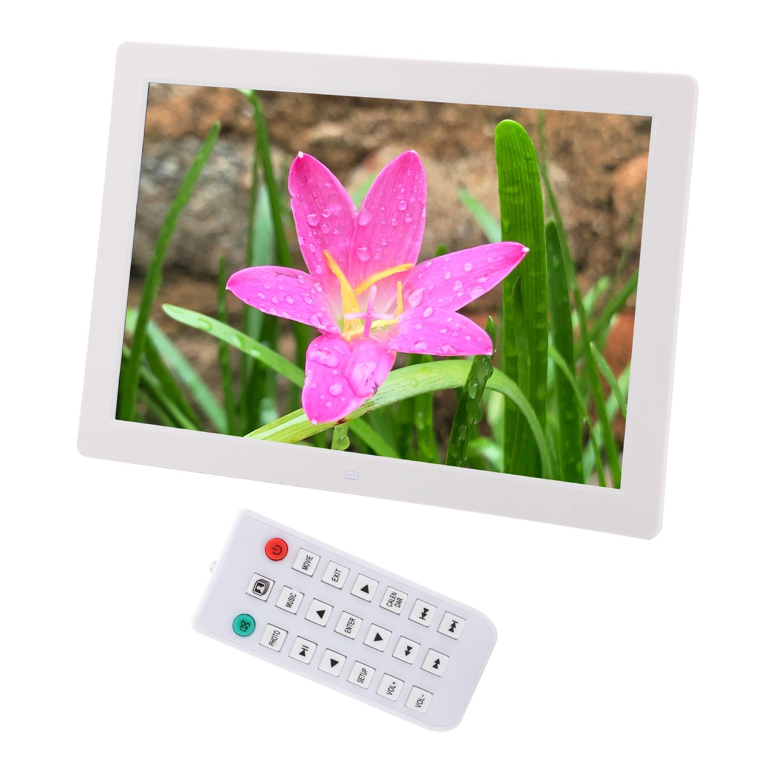 

17-дюймовая цифровая фоторамка 1440x900 Видеорамка HD Экран 16:10-кратное вращение фотоEU EU PLUG белый