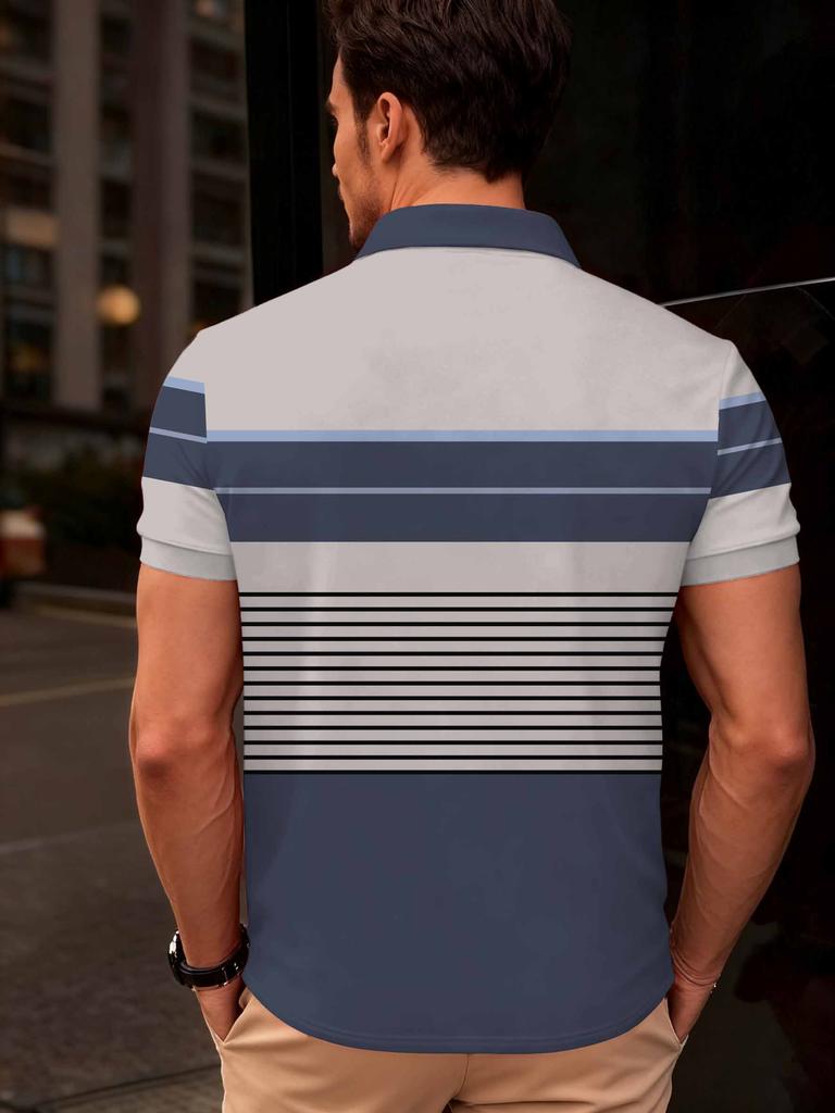 Printed Design – Not Textured Summer Men'S Casual Breathable Short-Sleeve T-Shirt, Men'S Clothing for Casual Summer Golf And Everyday Wear, Featuring