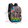 Graffiti Print Bookbag Polyester School Backpack Lightweight Kids Rucksack for Unisex Childrens Daypack Padded Straps Durable Design