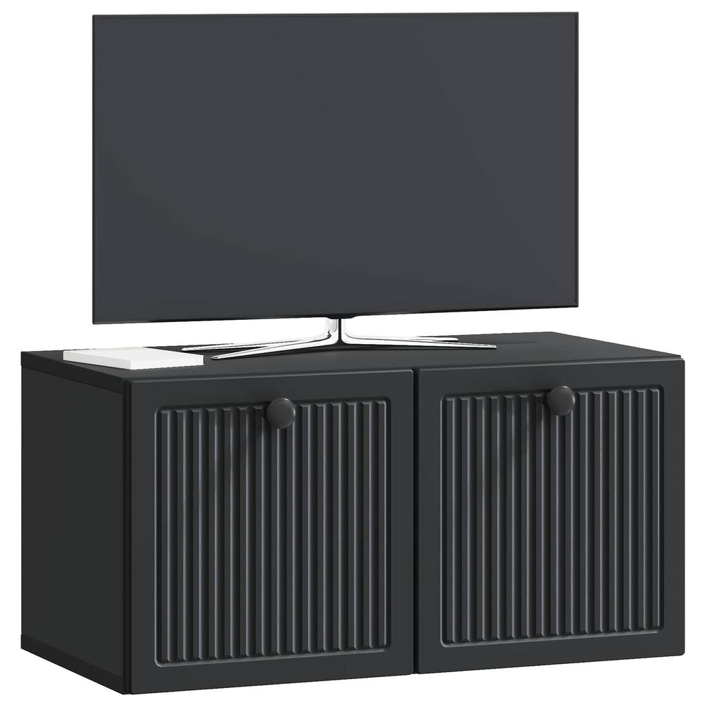 Wall Mounted TV Cabinet Black 59.5 x 31 x 30 cm