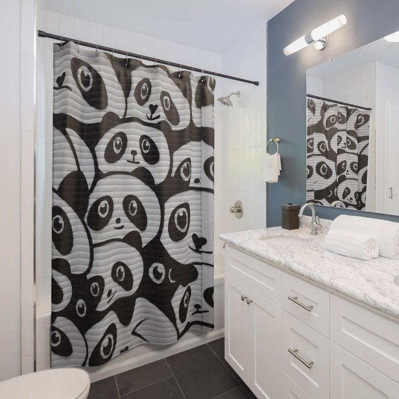 

Graffiti Art Shower Curtains - Urban Bathroom Decor | Panda Graphic | Shop Now! W60H190(CM)-1 Pcs