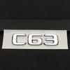 3d ABS Chrome Black Logo C63 Emblem Letters Sticker Nameplate Car Trunk Badge Decal For Mercedes Benz C63 AMG W205 Accessories