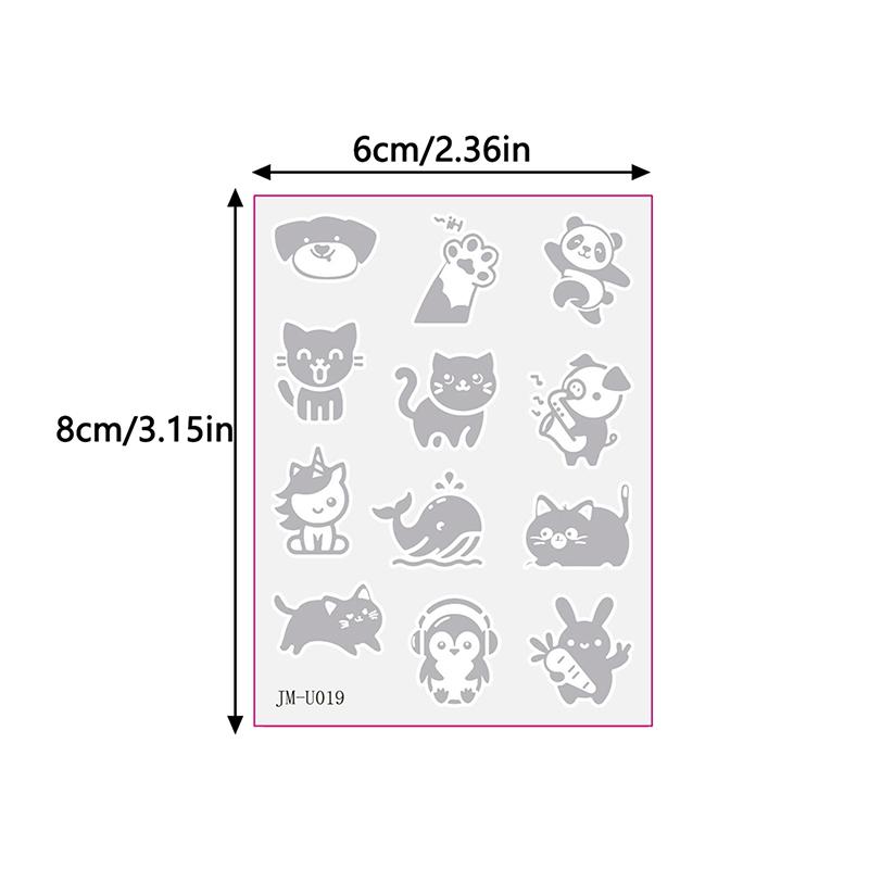 1Pcs Uv Fluorescent Temporary Tattoo, Waterproof Luminous Fake Tattoo Summer Outdoor Tattoos