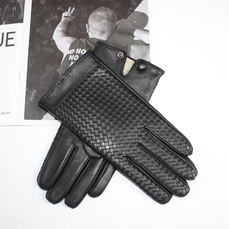 Yto Household Items Men's Imported Sheepskin Gloves With Touch Screen And High-End Genuine Leather Woven Gloves Cm