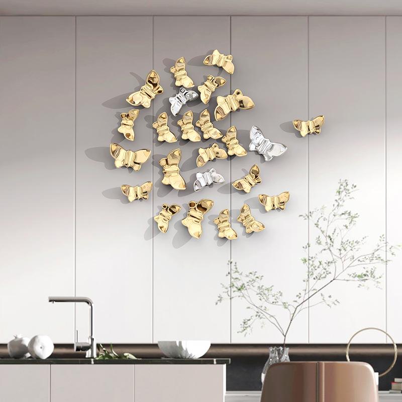 Plast ABS perforeringsfri väggdekoration fjäril väggdekoration Ny mjuk väggdekoration