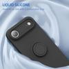 Coque pour iPhone Air, Protection Silicone Liquide Anti-Rayures avec Anneau - Noir