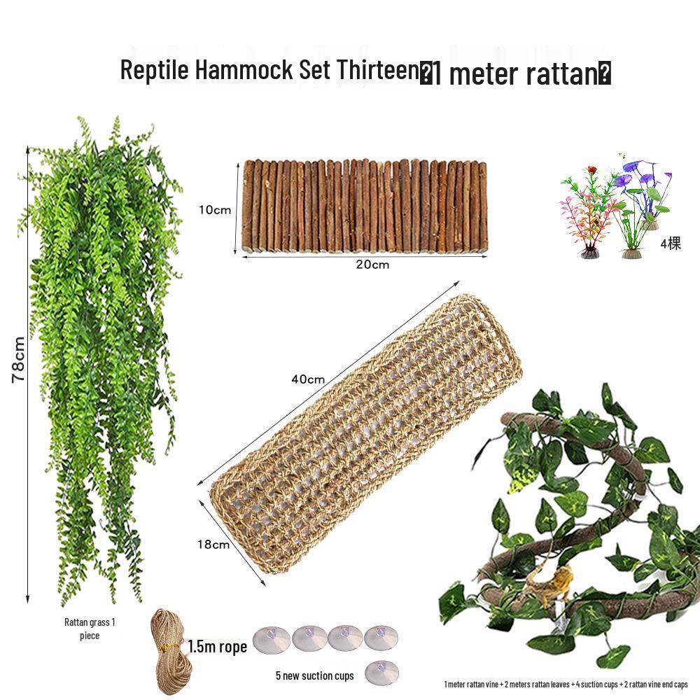 Reptile Habitat Decor: Simulation Vine with Lizard, Chameleon, Snake & Gecko Climbing Features