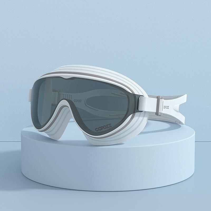 Big-frame Swimming Goggles Three Layers Lens Swimglasses Waterproof Non-slip Anti-fog Goggles Adults Swimming Eyewear Unisex