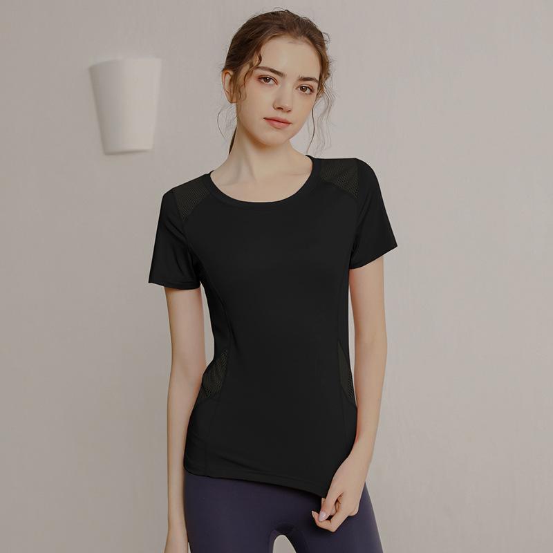 

Женские свободные спортивные футболки для йоги Быстросохнущие дышащие футболки для фитнеса и тренировок Одежда для йоги и фитнеса Женская спортивная одежда для бега Одежда для йоги XXL
