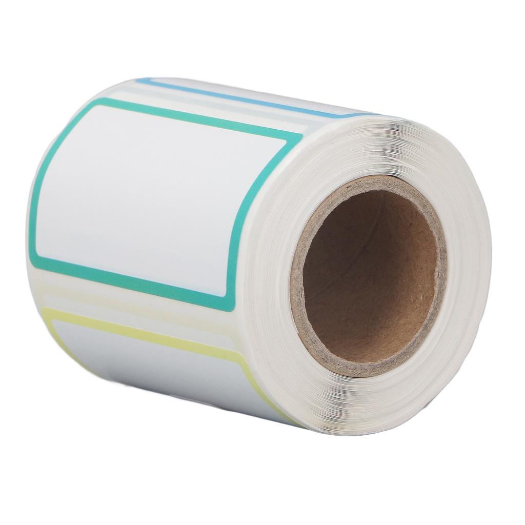 1 Roll 220 Sheet Thermal Label Printer Paper 50x30mm Waterproof Oil Resistant Self Adhesive Thermal Labels 4 Colors
