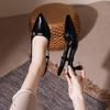 Pointed Toe Buckle Strap Ladies Sandals Solid Shallow Fashion Sexy Party Slingbacks 2025 Summer High Heeled Shoes Woman