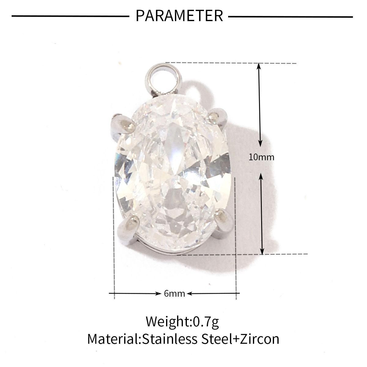 

3pcs/Lot Stainless Steel Zircon Star Round Diy Charm Women Star Cross Lock Necklace Pendant Clover Flower Jewelry