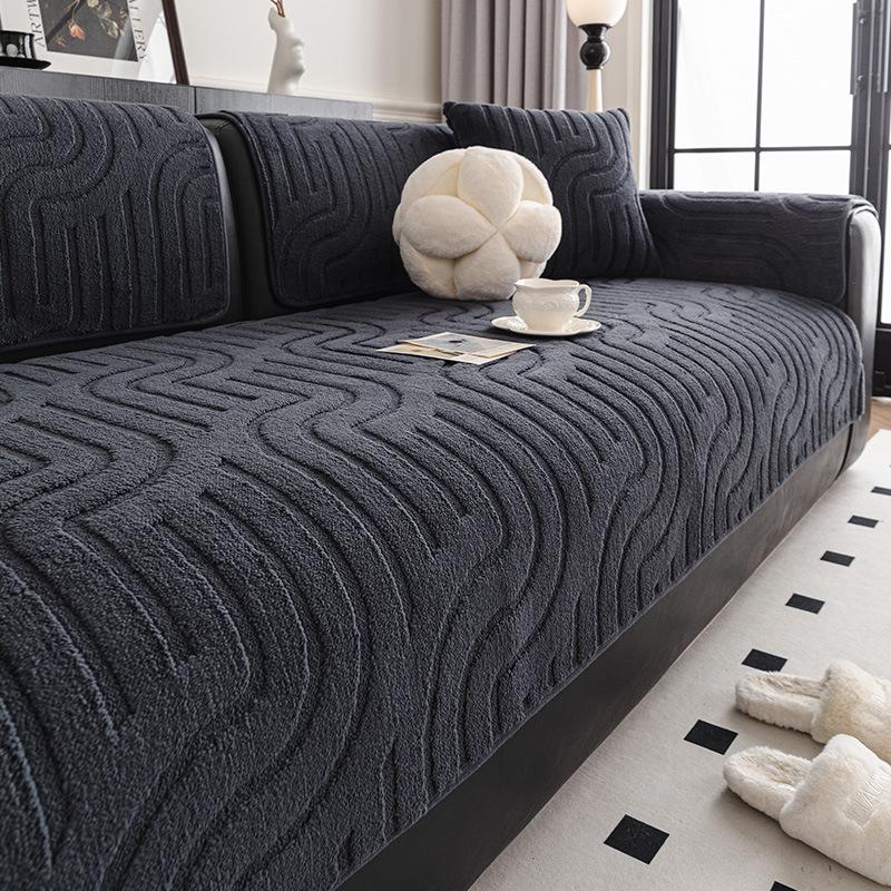 

1 шт. Плюшевый стеганый чехол на диван, L-образный протектор для дивана, Комфортная ткань, Всесезонный нескользящий чехол на диван для декора гостиной, Защита дома 90*160cm