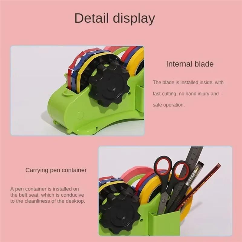 Premium-Semi-Automatic Tape Dispenser Multi-Roll Cutting Reusable Thermal Tape Dispenser For Thermal Transfer Tape