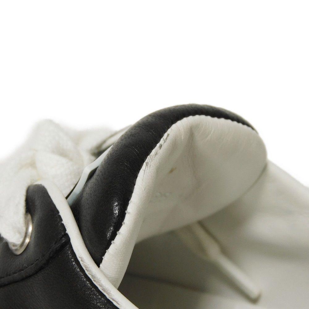 Used 12166 Crystal Low-Tops 5E907C 7896 Size 35 White Beaded Rubber Silver Platform 8.7" Logo Embossed Women's from