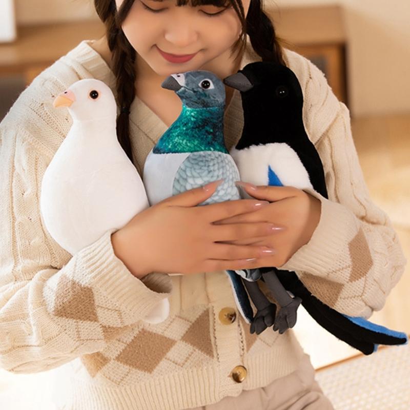 Multipurpose Pigeons Shape Stuff Toy Comforting Sturdy Plush Portable Accessory for Kids and Adults Relaxation