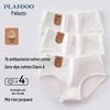 Palando Women's White A-Grade 0-Dye Cotton Antibacterial Briefs 4-Pack