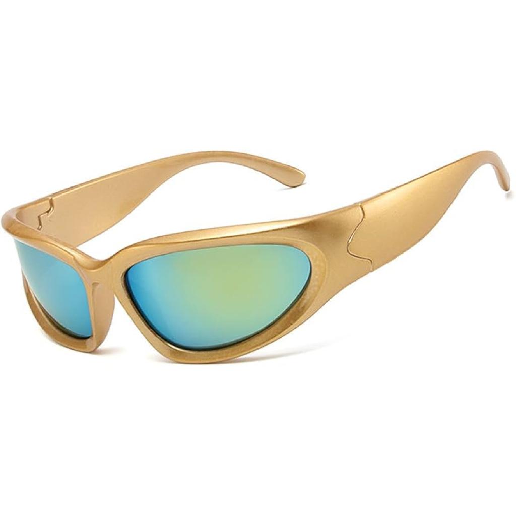 LASPOR Wrap Around Sport Sunglasses for Women Men Sport Shades Glasses Y2K Sunglasses