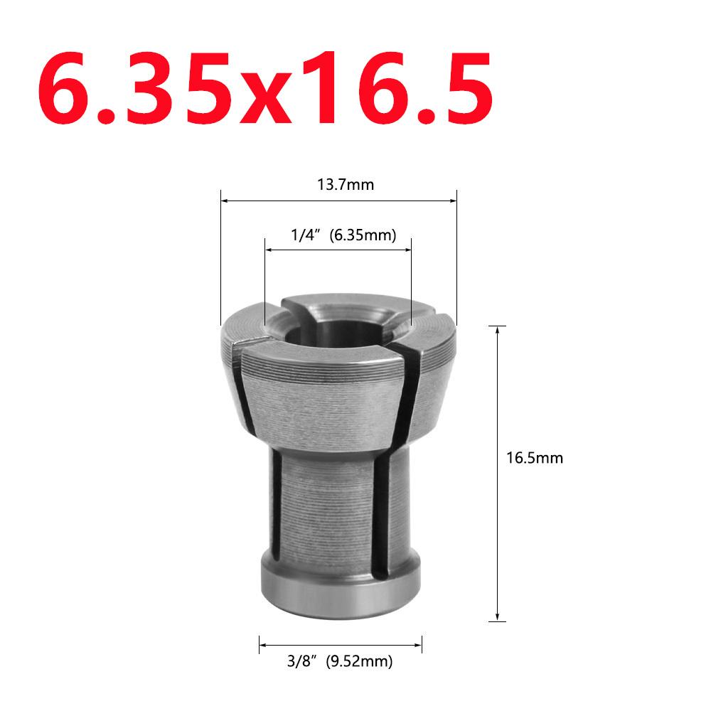 M17 Collet Chuck Adapter 6/6.35/8mm Engraving Trimming Machine Electric Router Wood Router Milling Cutter Accessories