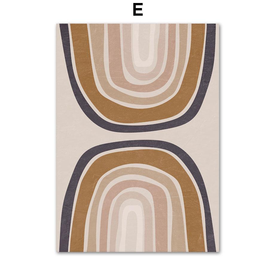 Boho Leaf Vase Sun Moon Rainbow Abstract Posters And Prints Canvas Painting Nordic Wall Art Pictures Living Room Home Decor