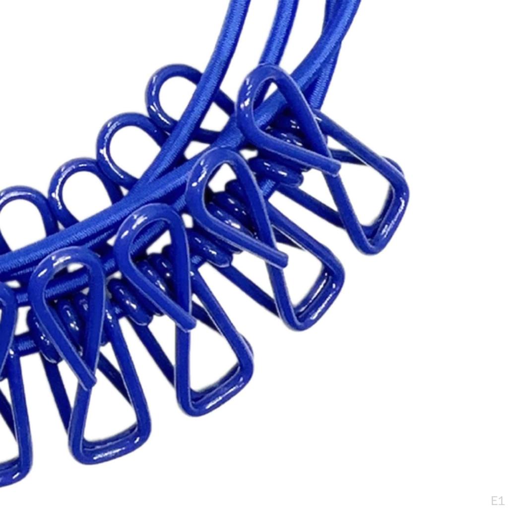 Camping-Wäscheleine zum Trocknen, elastisches Seil, winddicht, funktioneller Kleiderbügel, Reise-Wäscheleine für Camper