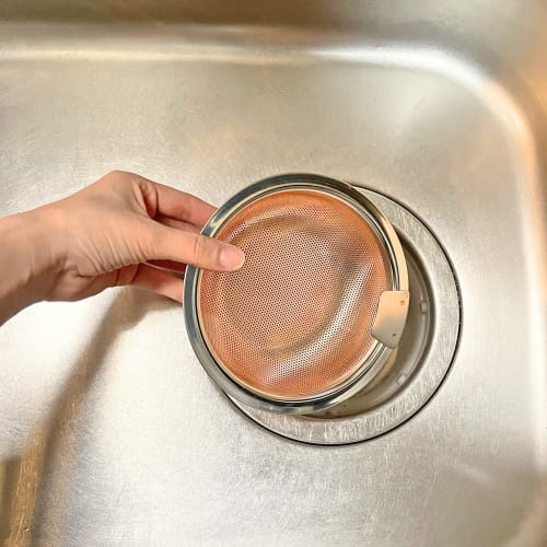 Takagi Perforated Drain and Garbage Disposal, Large, Fits Drains from 125mm To 145mm, Shallow, Made In Japan, Kitchen Sink Drain, Garbage Disposal, St