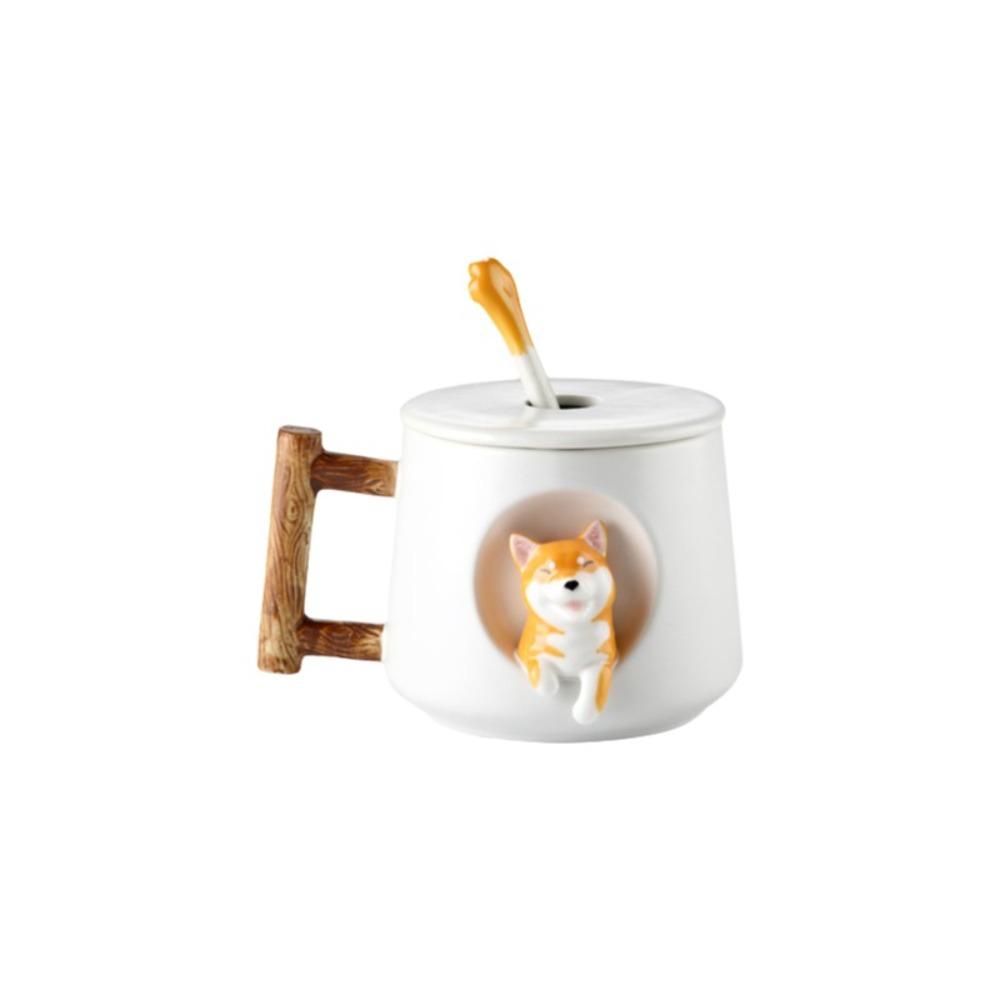 

420ml 3D Ceramic Mug Dog Design Milk Tea Cup Creative Tea Cup Cafes Style 1