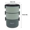 Three Layers Insulated Lunch Box 2200ml Food Jar Practical Lunch Box  Cold Food Storage