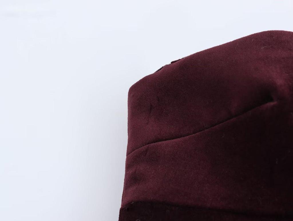 Spicy American Velvet Strapless A-line Short Dress