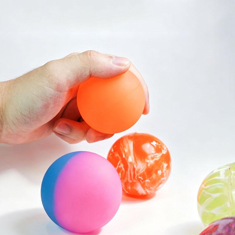 Jumbo Super Bouncy Balls 55MM High Bounce Rubber Kids Toys Birthday Party Favors Carnival Fun Classroom Rewards (Color Random)