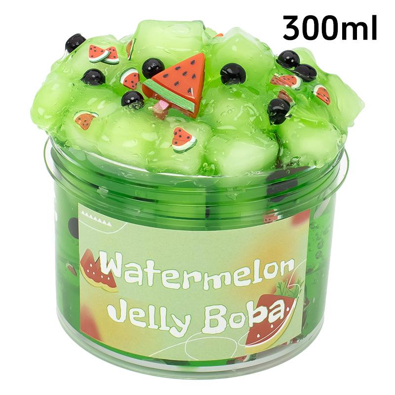70/300Ml Large Capacity Crystal Slime Kit Fruit Jelly Boba Clear Crunchy Slime Kids' Colorful Non-Sticky Clay Stress Relief