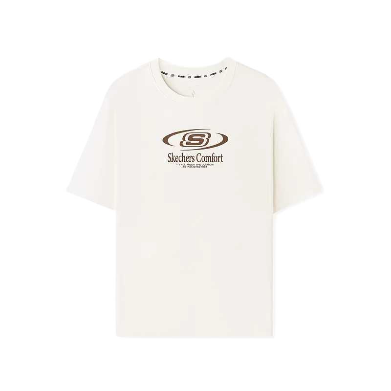 Skechers Solid Color Round Neck Pullover T-Shirt Unisex tops L226U007-0074 XS