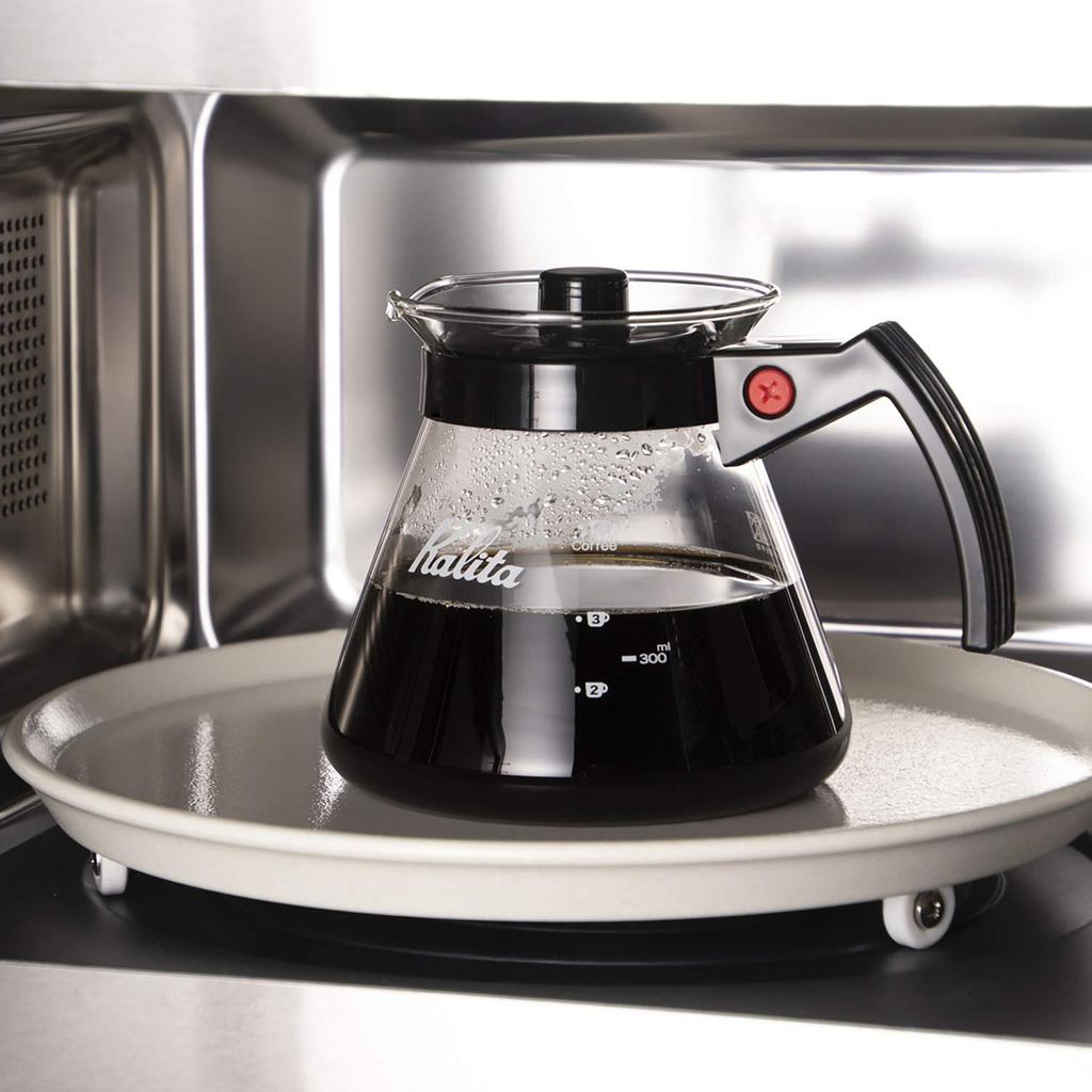 Kalita Easy Pour Kaffee-Servierkanne, Thermal 102, hitzebeständiges Glas, für 2 bis 4 Personen, 500 ml, mikrowellen- und spülmaschinenfest, 500 Server N Coffee Hand Drip