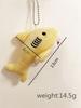 1pc Cute Personality Plush Grey Shark Keychain, Fashionable Bag Decoration And Key Ring Pendant