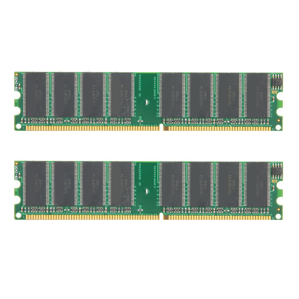 2Pcs Memory Module Desktop Computer for AMD DoubleSided 16Grain DDR 1GB 400Mhz PC3200